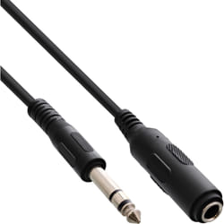 InLine 99935A câble audio 5 m 6,35 mm Noir