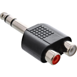 InLine 99323 changeur de genre de câble 6.3mm jack male 2x RCA F Noir