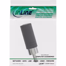 InLine 99325 changeur de genre de câble 3.5mm jack female RCA Noir