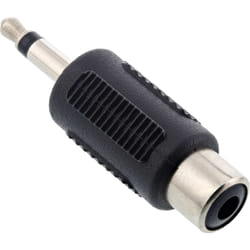 InLine 99326 changeur de genre de câble 3.5mm jack male RCA Noir