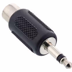 InLine 99326 changeur de genre de câble 3.5mm jack male RCA Noir