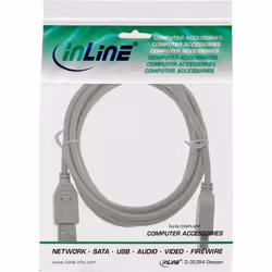 InLine 4043718076390 câble USB 0,3 m USB 2.0 USB A Gris