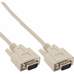 InLine 17712A, 3 m, VGA (D-Sub), VGA (D-Sub), Beige, Or, Mâle/Mâle