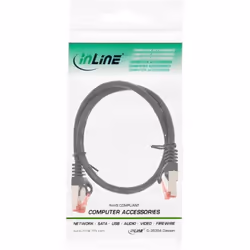 InLine 4043718077847 câble de réseau Noir 1 m Cat6 S/FTP (S-STP)