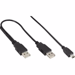 InLine 33107Y, 1,5 m, Mini-USB B, 480 Mbit/s, Noir