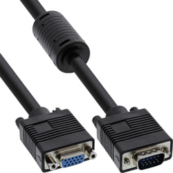 InLine 17705B câble VGA 0,5 m VGA (D-Sub) Noir