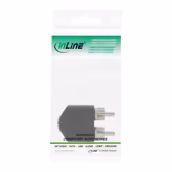 InLine 99343 changeur de genre de câble 3.5mm jack female 2x RCA Noir
