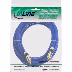 InLine 89405P câble audio 5 m RCA Bleu