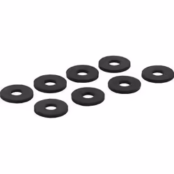 InLine 244, Rondelle plate, Caoutchouc, Noir, Rond, 1 mm, 3 mm