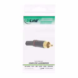 InLine 99110Q connecteur de fils RCA Noir, Or, Rouge