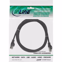 InLine 4043718085712 câble de réseau Noir 3 m Cat5e F/UTP (FTP)