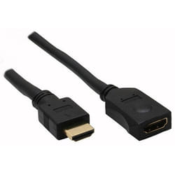InLine HDMI M-F 3m câble HDMI HDMI Type A (Standard) Noir