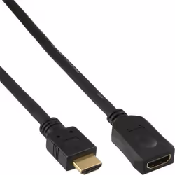 InLine HDMI-HDMI M-F 7.5m, 7,5 m, HDMI Type A (Standard), HDMI Type A (Standard), Noir