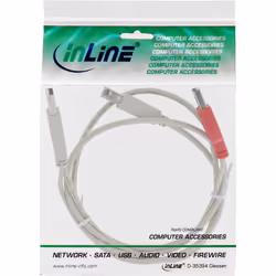 InLine 34510X câble USB 1 m 2 x USB A USB B Beige
