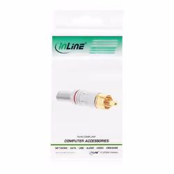 InLine 99110O connecteur de fils RCA Or, Rouge, Argent
