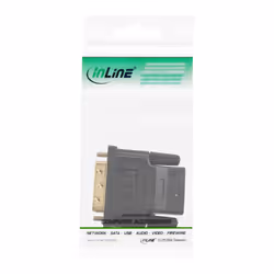 InLine 17660P changeur de genre de câble DVI-D HDMI A Noir