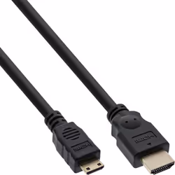 InLine 4043718097357, 3 m, HDMI Type C (Mini), HDMI Type A (Standard), 4,95 Gbit/s, Noir