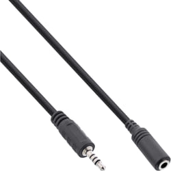InLine 99308B câble audio 0,2 m 2,5 mm 3,5mm Noir