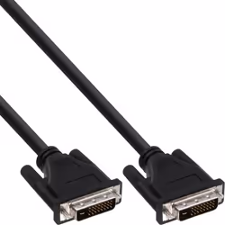 InLine 4043718099382, 2 m, DVI-D, DVI-D, Mâle, Mâle, Noir