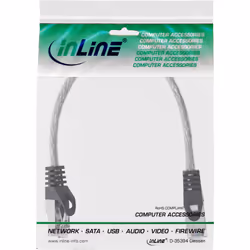 InLine 72533T câble de réseau Transparent 0,3 m Cat5e SF/UTP (S-FTP)