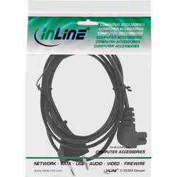 InLine 4043718101191 câble électrique Noir 2 m CEE7/16 Coupleur C7