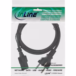 InLine 4043718102259 câble électrique Noir 1,5 m Prise d'alimentation type F Coupleur C13