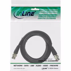 InLine 10801 câble coaxial BNC Videocable 1 m Noir