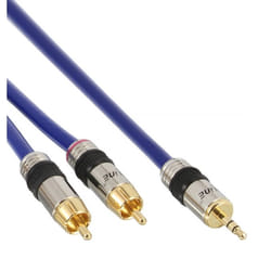 InLine 4043718108077 câble audio 15 m 2 x RCA 3,5mm Bleu