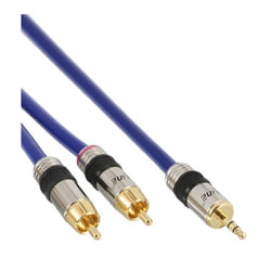 InLine 4043718108305 câble audio 7 m 2 x RCA 3,5mm Bleu