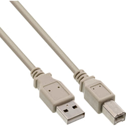InLine 34518L câble USB 1,8 m USB A USB B Beige