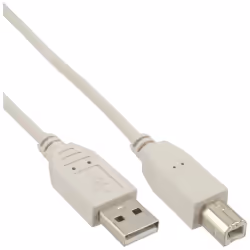 InLine 34535L, 3 m, USB A, USB B, Mâle/Mâle, 480 Mbit/s, Beige