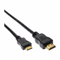 InLine 17460P, 10 m, HDMI Type C (Mini), HDMI Type A (Standard), 1920 x 1080 pixels, 10,2 Gbit/s, Noir