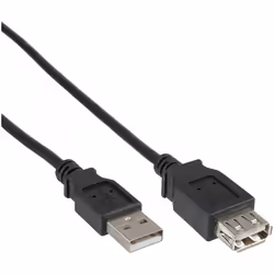 InLine 4043718111077, 5 m, USB A, USB A, USB 2.0, Noir