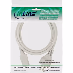 InLine 4043718111305 câble électrique Gris 1,5 m Prise d'alimentation type F IEC C13