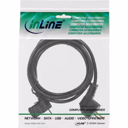 InLine 4043718114962 câble électrique Noir 1 m CEE7/7 IEC C13