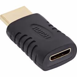 InLine 17691G changeur de genre de câble HDMI A male HDMI C Noir