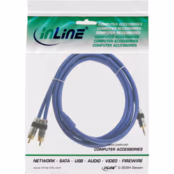 InLine 89929P câble audio 0,5 m 3,5mm Bleu