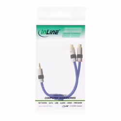 InLine 89941P câble audio 0,25 m 2 x RCA 3,5mm Bleu