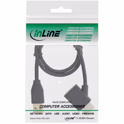 InLine 17600I changeur de genre de câble HDMI USB-A Noir