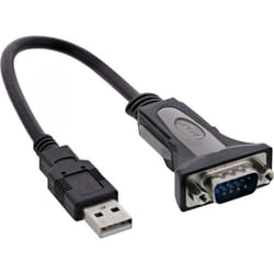InLine 4043718121441 changeur de genre de câble USB A DB9 Noir