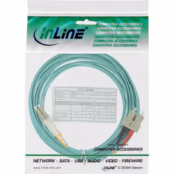 InLine 4043718125548 câble de fibre optique 2 m LC SC OM3 Turquoise