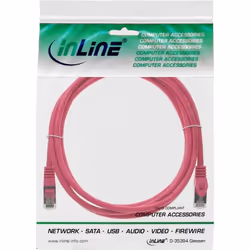 InLine 4043718125883 câble de réseau Rose 0,3 m Cat5e SF/UTP (S-FTP)