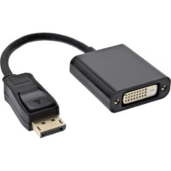 InLine 4043718126262 câble vidéo et adaptateur 0,15 m DisplayPort DVI-D Noir