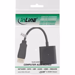 InLine 4043718126262 câble vidéo et adaptateur 0,15 m DisplayPort DVI-D Noir