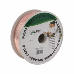 InLine 4043718127962, Cuivre, 50 m, Transparent