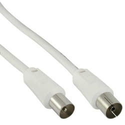 Câble antenne blindé InLine® >75dB blanc 2m