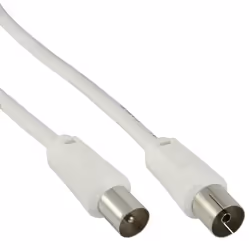 Câble antenne blindé InLine® >75dB blanc 3m