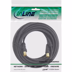 InLine 69401P câble coaxial 1 m Type F Noir