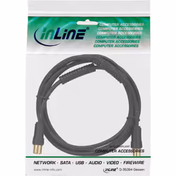 InLine 69407P câble coaxial 7 m Noir