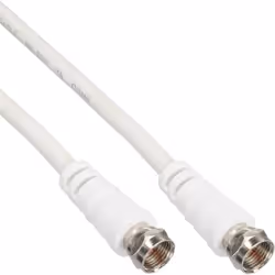 Câble satellite InLine® 2x blindé 2x F-Mâle >75dB blanc 05m